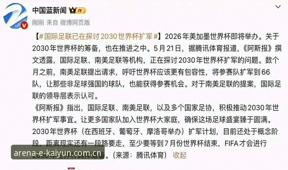 揭秘2030世界杯扩军至66队背后的真相：中国男足或成最大赢家